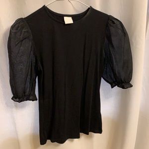 Black too with puff sleeves